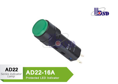 Green Protected Power Led Indicator Lamp / Led Voltage Indicator OEM Service