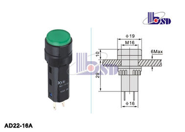 Green Protected Power Led Indicator Lamp / Led Voltage Indicator OEM Service